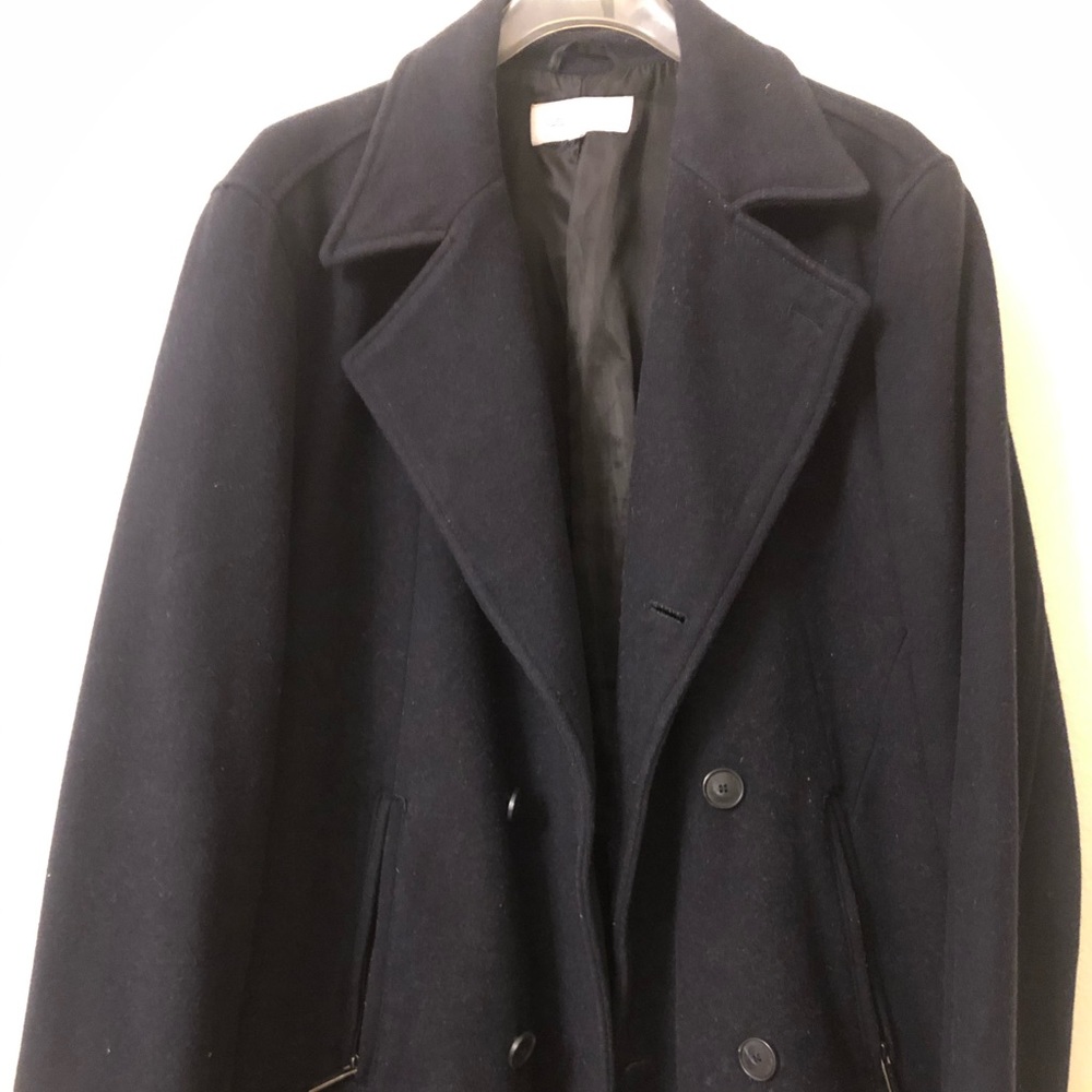 Calvin Klein Double breasted faux-wool jacket
